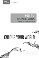 Preview for 1 page of TCL 40D2900F Operation Manual