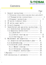 Preview for 2 page of TCSM CE Series Installation, Operation And Maintenance Manual