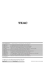 Предварительный просмотр 32 страницы Teac A-1D Owner'S Manual