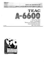 Preview for 1 page of Teac A-6600 Owner'S Manual