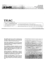 Preview for 66 page of Teac A-6600 Owner'S Manual
