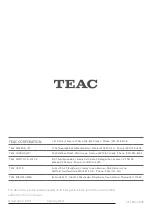 Preview for 48 page of Teac A-H01 Owner'S Manual