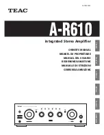 Preview for 1 page of Teac A-R610 Owner'S Manual