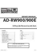 Teac AD-RW900 Service Manual preview
