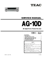 Teac AG-10D Service Manual preview