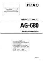 Teac AG-680 Service Manual предпросмотр