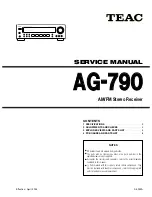 Preview for 1 page of Teac AG-790 Service Manual