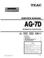 Teac AG-7D Service Manual preview