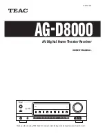 Teac AG-D8000 Owner'S Manual предпросмотр