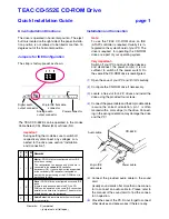 Preview for 1 page of Teac CD-552E Quick Installation Manual