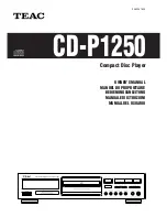 Preview for 1 page of Teac CD-P1250 Owner'S Manual