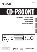 Teac CD-P800NT Owner'S Manual preview