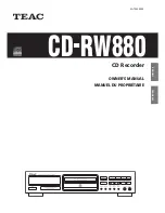 Teac CD-RW880 Owner'S Manual preview
