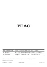 Предварительный просмотр 44 страницы Teac cr-h101dab Reference Manual