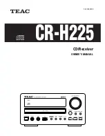 Preview for 1 page of Teac CR-H225 Owner'S Manual