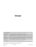 Preview for 36 page of Teac CR-H225 Owner'S Manual