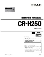 Teac CR-H250 Service Manual preview