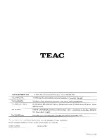 Preview for 56 page of Teac CR-H500NT Owner'S Manual