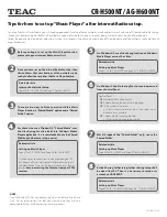 Teac CR-H500NT Setup Information preview