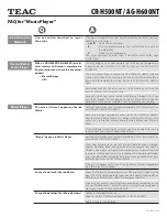 Предварительный просмотр 2 страницы Teac CR-H500NT Setup Information