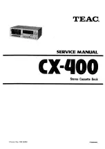 Teac CX-400 Service Manual preview