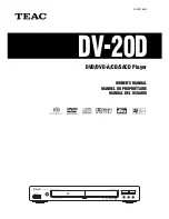 Teac DV-20D Owner'S Manual preview