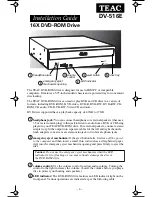 Teac DV-516E Installation Manual preview