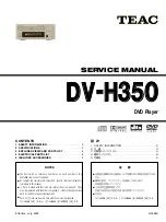 Teac DV-H350 Service Manual предпросмотр