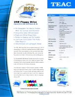 Preview for 1 page of Teac FD-05PUB Datasheet