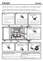 Предварительный просмотр 2 страницы Teac GF-350 Quick-Start Recording Manual