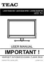 Teac LEDV19U83HD User Manual preview