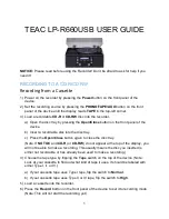 Teac LP-R660USB User Manual preview