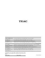 Preview for 88 page of Teac LT-1 Owner'S Manual