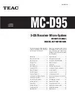 Teac MC-D95 Owner'S Manual preview