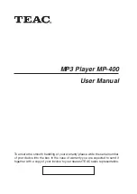 Teac MP-400 User Manual предпросмотр