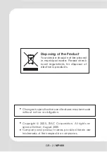 Предварительный просмотр 2 страницы Teac MP-400 User Manual