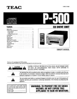 Preview for 1 page of Teac P-500 Owner'S Manual