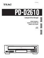 Teac PD-D2610 Owner'S Manual preview