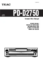 Teac PD-D2750 Owner'S Manual preview