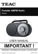 Preview for 1 page of Teac PR270 User Manual