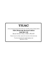 Preview for 8 page of Teac PR270 User Manual