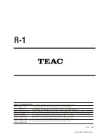 Preview for 17 page of Teac R-1 Service Manual