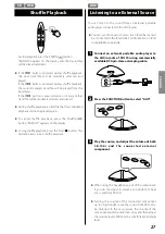 Предварительный просмотр 27 страницы Teac SR-100i Owner'S Manual