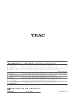 Preview for 24 page of Teac T-H300DAB Owner'S Manual