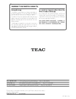 Предварительный просмотр 24 страницы Teac UD-503 Owner'S Manual