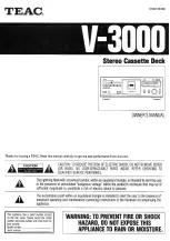 Teac V-3000 Owner'S Manual preview