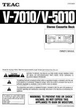 Teac V-5010 Owner'S Manual preview