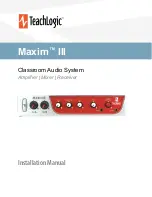 TeachLogic Maxim III Installation Manual preview