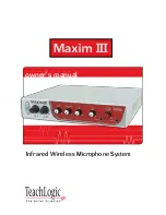 TeachLogic Maxim III Owner'S Manual preview