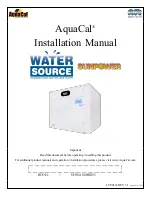 Предварительный просмотр 1 страницы TEAM HORNER AquaCal Water Source WS03 Installation Manual